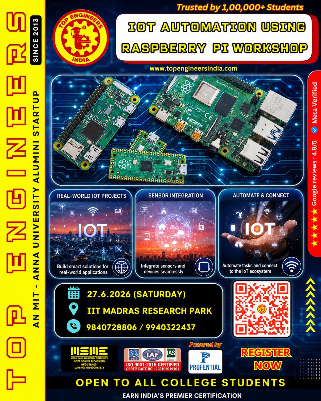 IoT Automation using Raspberry Pi Workshop 2026 Workshop Poster 